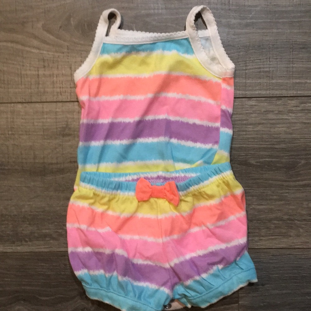 Multicolor Tank top and short set